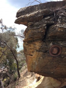 Sandstone overhang, southern cliffs, Spring Beach.